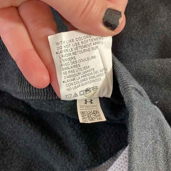 Under Armour Coldgear Sweatpants Womens Size Medium Dark Gray Zipper Fly Joggers - Picture 15 of 15